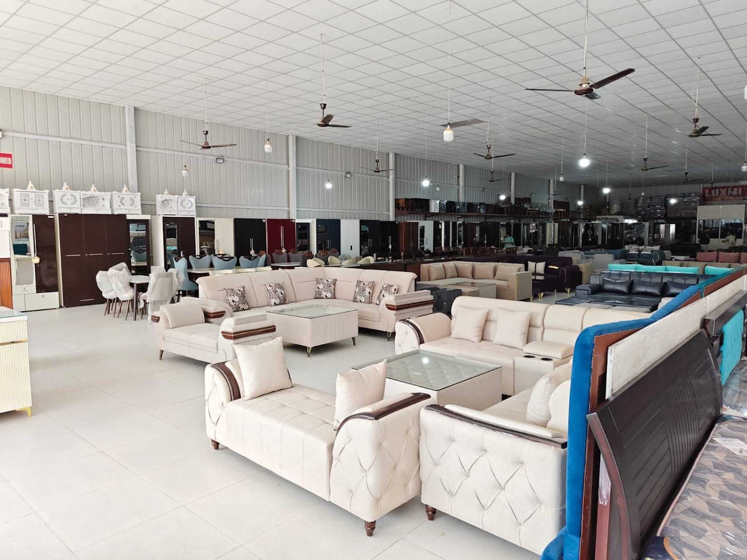 Inside Luxmi Furniture showroom